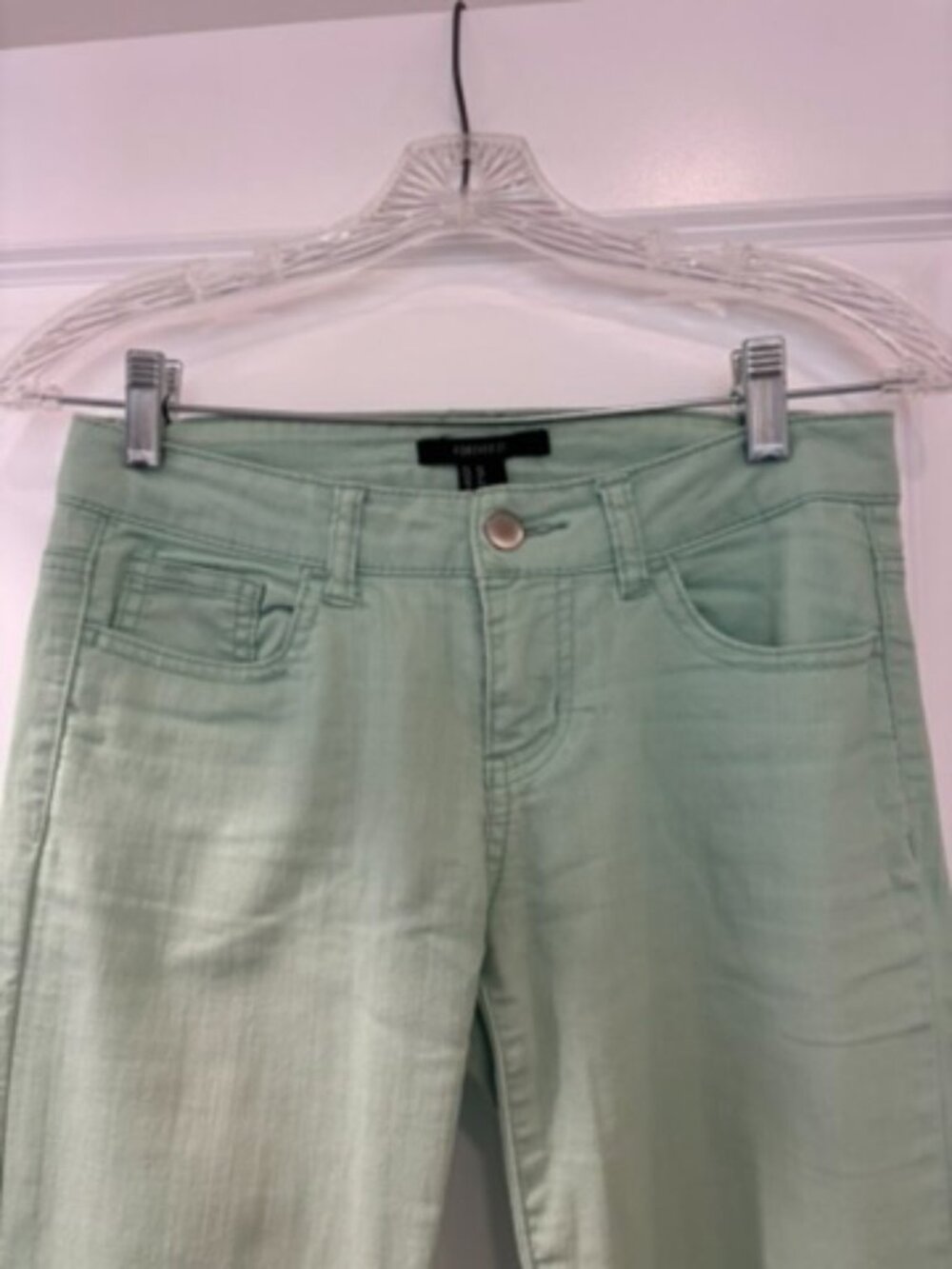 Forever 21 Mint Green Skinny Jeans - Picture 2 of 5